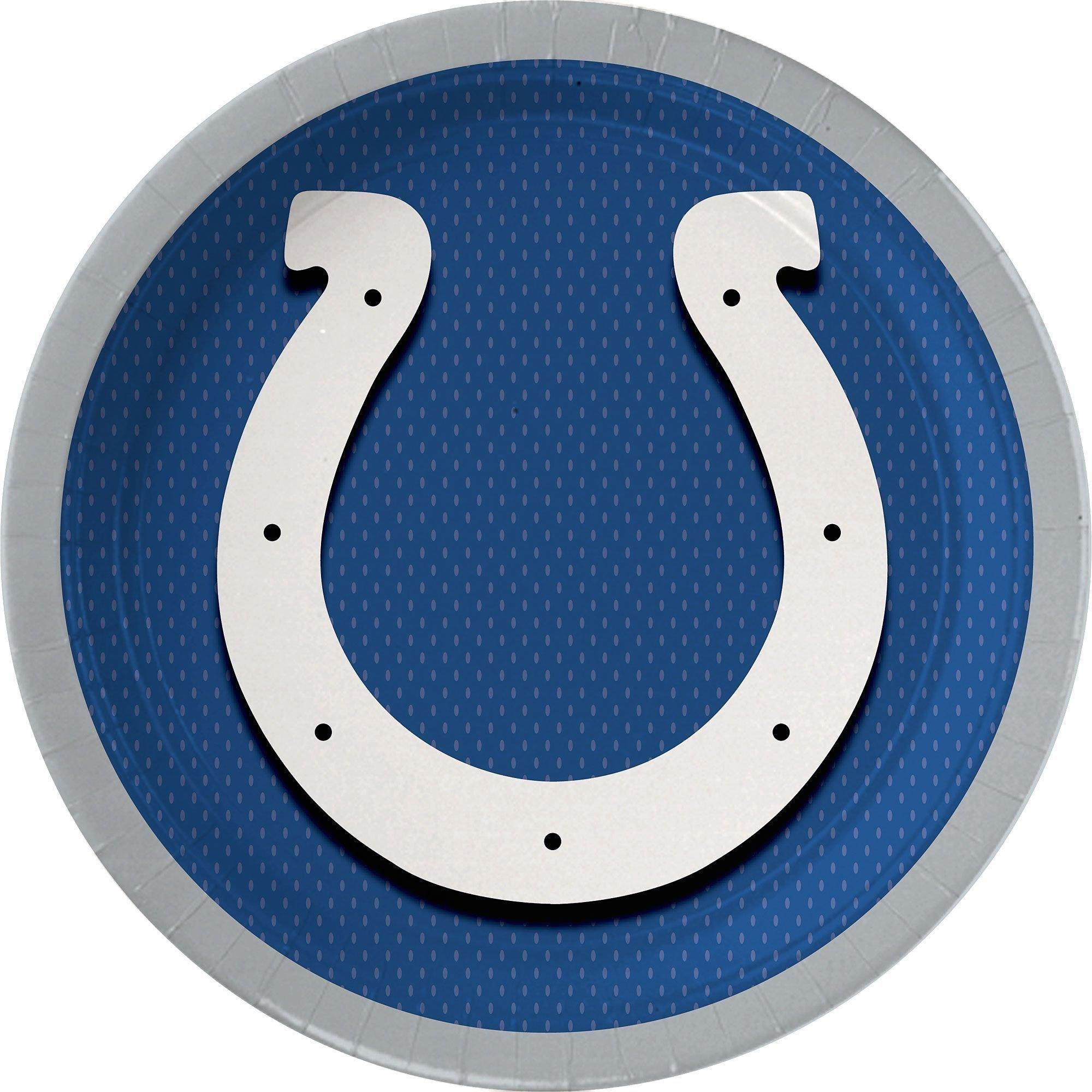 Indianapolis Colts Party Supplies Pack for 18 Guests - Kit Includes Plates, Napkins, Table Cover, Cups, Cutlery, Serving Bowl, Banner Decoration & Centerpiece